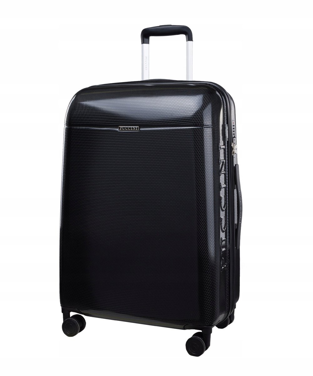 Puccini Voyager 2.0 Middelgrote Koffer - Zwart Polycarbonaat