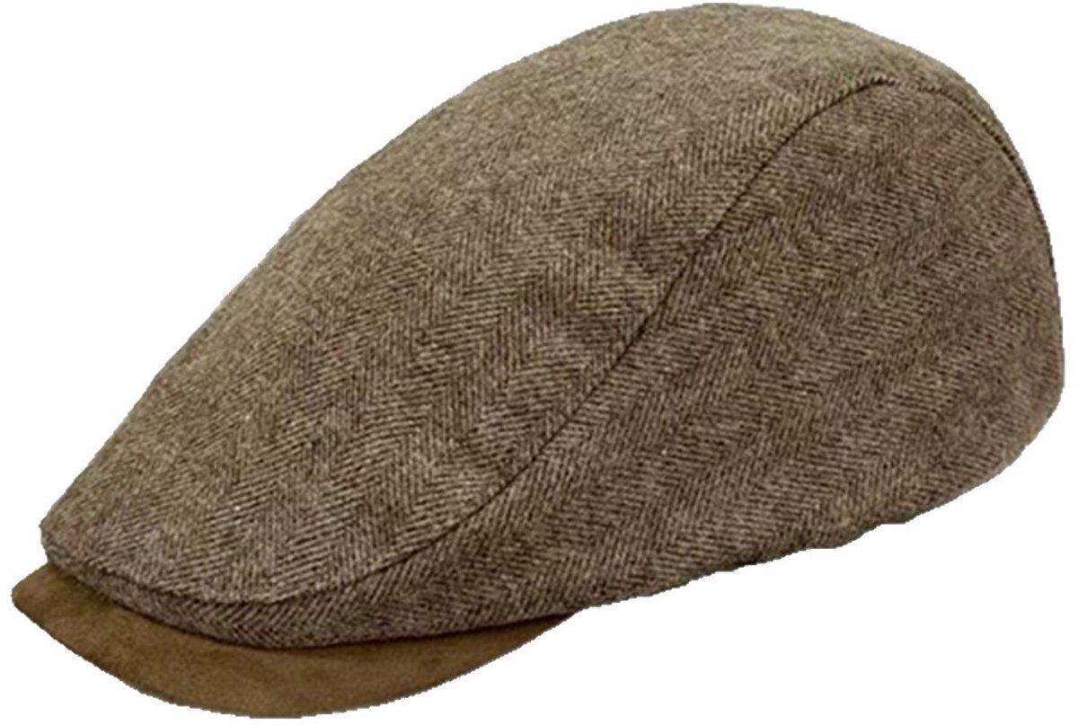 Britse retro-baret met opschrift in herfst-/winterstijl - laat je gezicht kleiner lijken