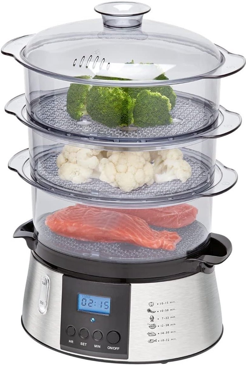 SNJY® Stoomkoker - Foodprocessor - Multicooker - 800 W - Inox