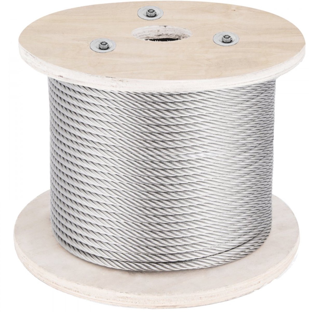 RVS 316 Staalkabel - Staaldraad 1x19 - Diameter 4 mm - Lengte 152 m - Breeksterkte 1496 kg - Corrosiebestendig - Voor buitenleuningen, terrassen en balustrades
