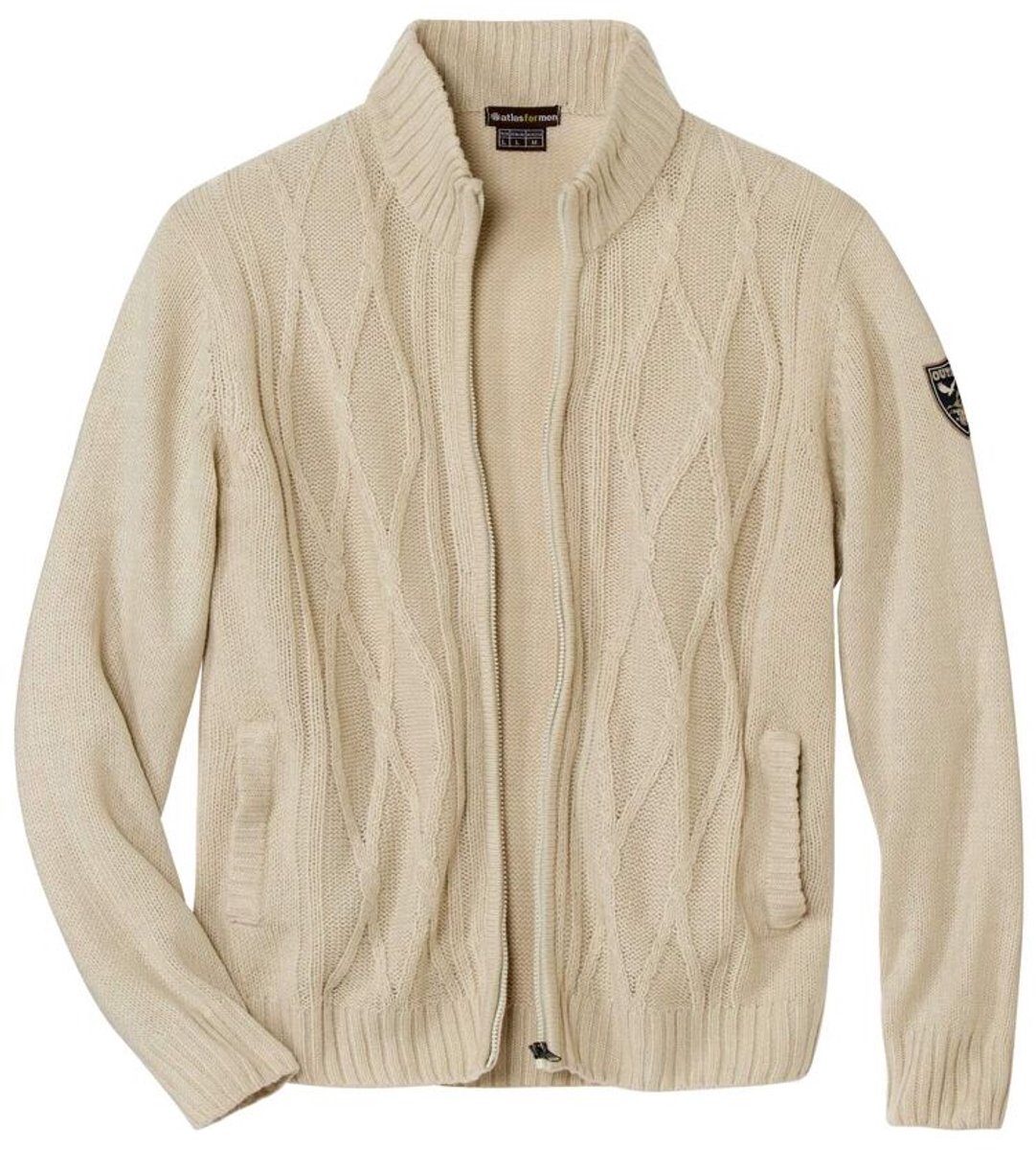 ATLAS FOR MEN - Gemêleerd gebreid vest Outdoor - Heren - Verkrijgbaar in grote maten - XL