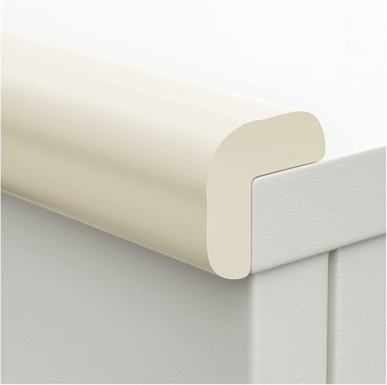 Protège-coins autocollante 5 m - Forme en L et mousse - Wit - Pour Meubles et murs