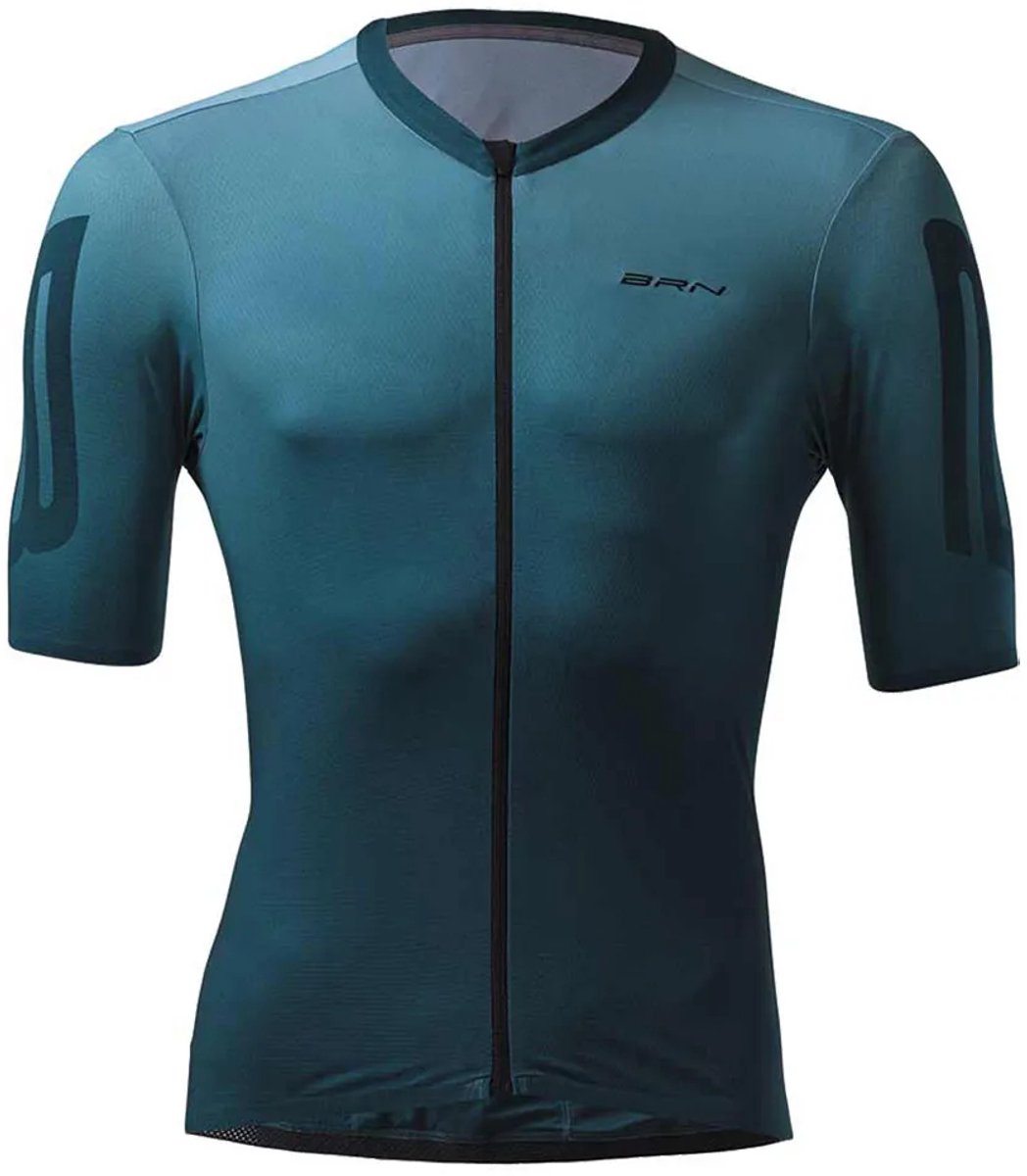 Brn Fade Korte Mouw Wielertrui Blauw M Man