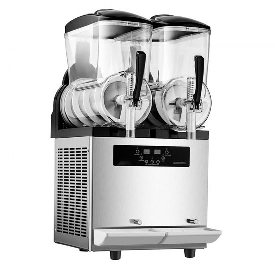 Slush-ijsmachine en Granitamachine - Commercieel Dubbele Tank 2 x 12 L - RVS Behuizing - Bedieningspaneel met Toetsen - Tot 96 Bekers - Voor Horeca en Feesten van Merkloos — afbeelding 4