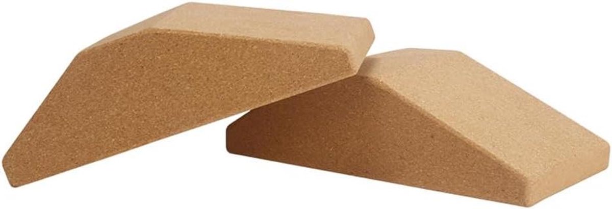 EGoods - Set van 2 kurken squat wig blokken voor mobilisatie en stretchen van spieren en fascia - yoga accessoires