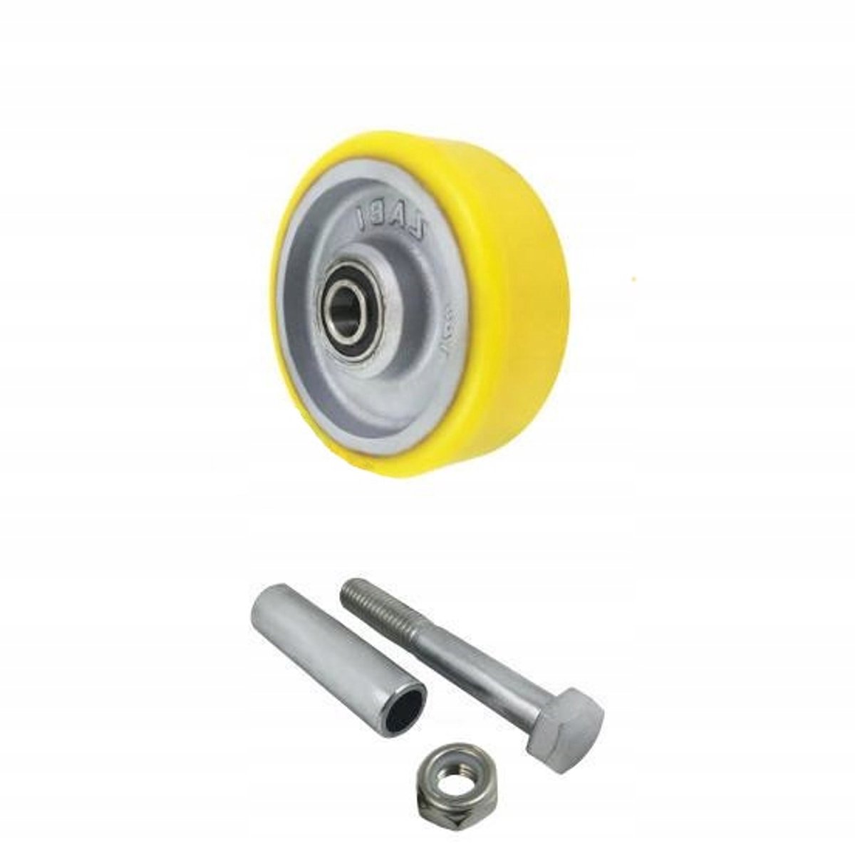 Gietijzer-polyurethaan wiel 21ZP, 125mm, 500kg, incl. montage