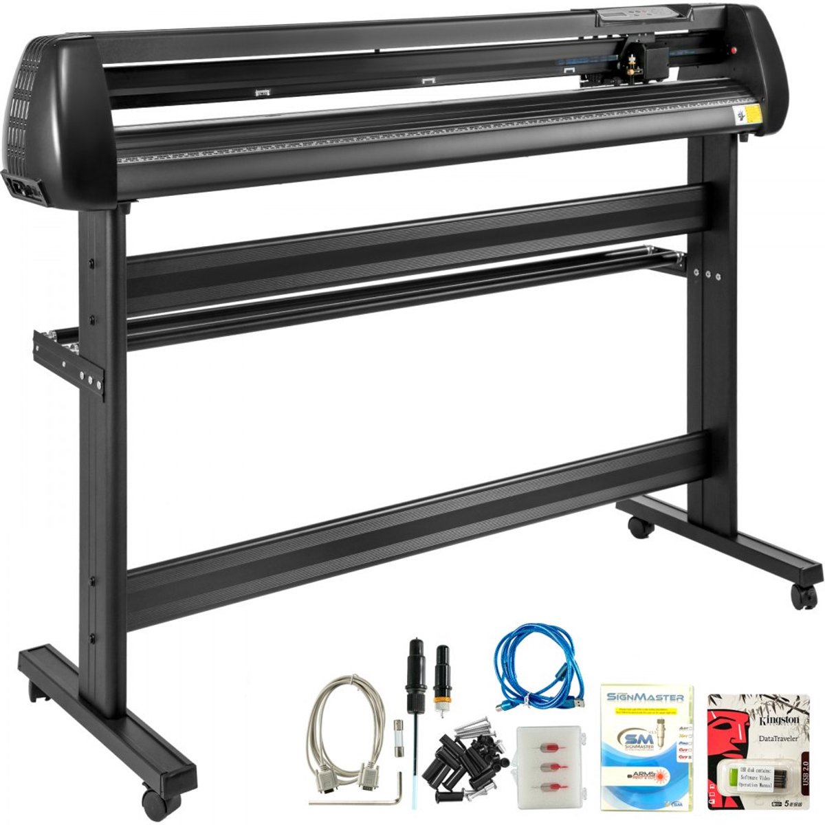 Snijplotter - Folie- en vinylsnijmachine - Snijbreedte 1350 mm - Snelheid 800 mm/s - Snijdruk 10-500 g - Nauwkeurigheid 0,01 mm - Geheugen 128K-2M - Geluidsniveau 80 dB
