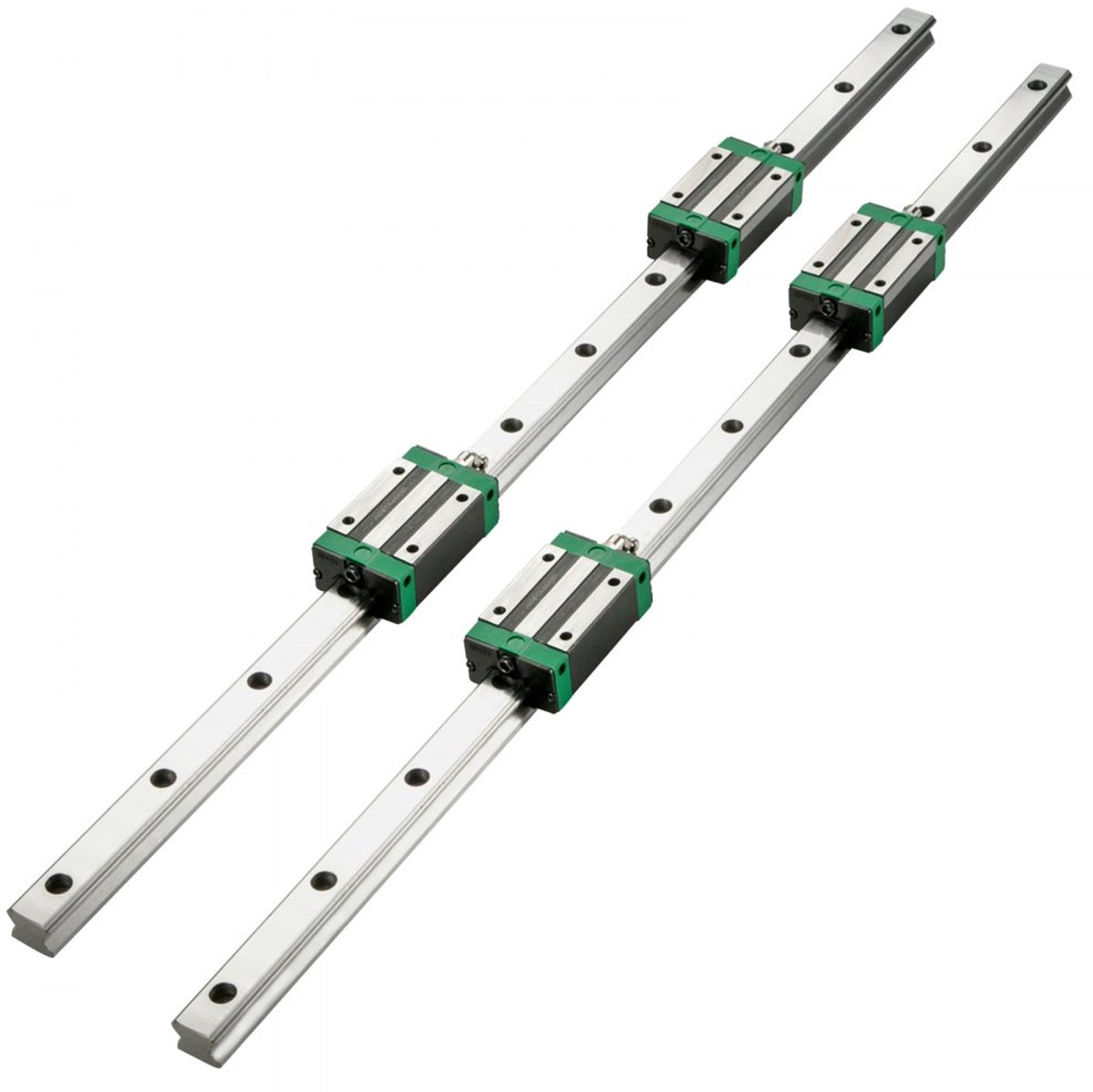 Lineaire geleiderail - Set van 2 - 1700 mm Lengte - 20 mm Railmaat - Met Loopwagens - Hoge Precisie - Laag Geluid - Voor CNC en Automatisering