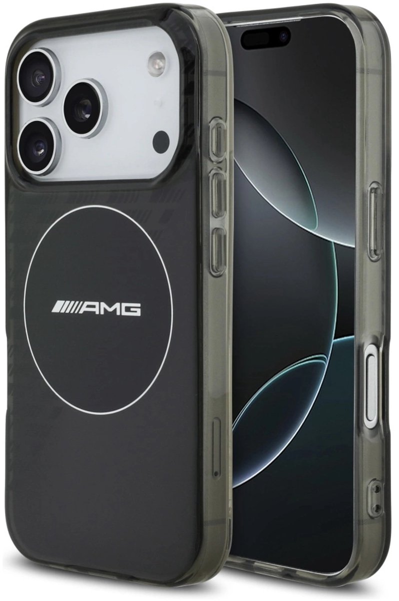 Mercedes Case Amg Dubbele Laag Transparant Gerookt Magsafe Voor Iphone 17 Pro