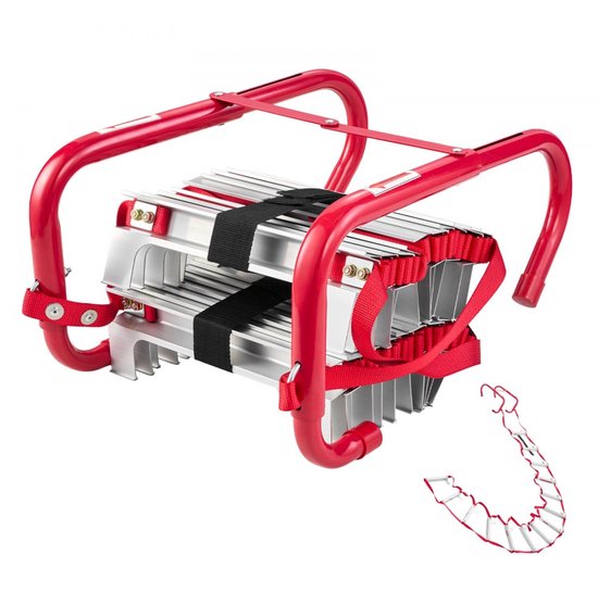 Échelle De Corde D'Évacuation D'Urgence 3 Étages 8m + Couverture Ignifuge - Kit Sauvetage Famille Incendie