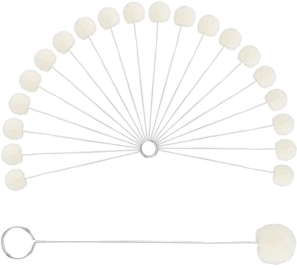 EGoods - Wollen daubers balborstel lederen dye tool - platina handvat - DIY ambachten projecten - lijmen verven - 25 stuks