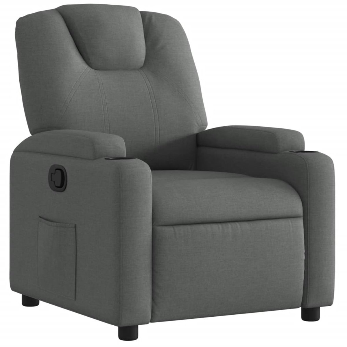 vidaXL Relaxfauteuil - Donkergrijze - Stof Donkergrijs