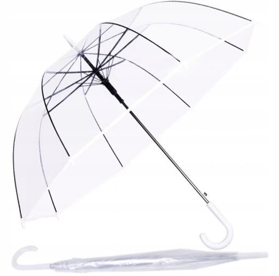 Parapluie de mariage transparent XXL 117 cm - Perfect pour les couples et les séances photo