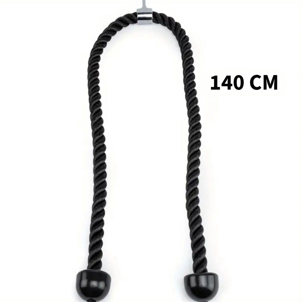 XXL Triceps Touw 140 cm – Extra Lang Fitness Touw voor Tricep Extensions, Face Pulls & Krachttraining - Geschikt voor Kabelmachines & Home Gym