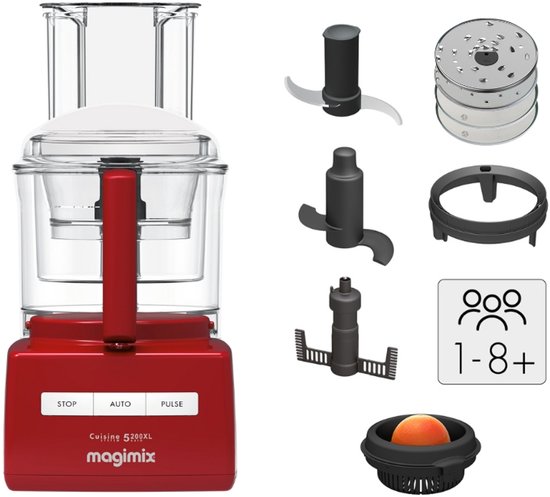 Magimix CS 5200 XL Premium Foodprocessor - Keukenmachine met Sapcentrifuge - Rood van Magimix — afbeelding 3