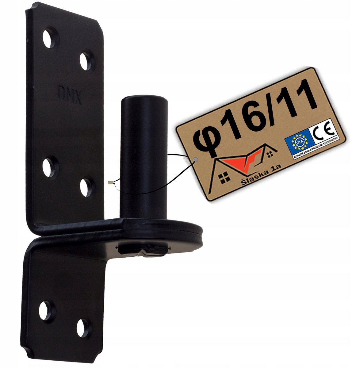 Zwarte Bevestigingsplug voor Scharnieren fi16/11 - 120x40mm