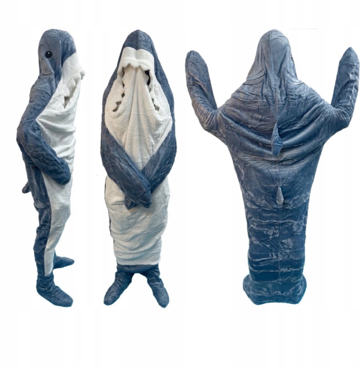 Merkloze Haai Dekenkostuum Pyjama XXXL - 230cm voor Lange Personen