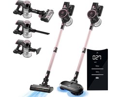 AG4200+ Steelstofzuiger Draadloos – Met Dweilfunctie 2 in 1 – Rose Gold – Krachtige Stofzuiger Zonder Zak – Geschikt voor Dierenharen – Compact & Lichtgewicht Kruimeldief