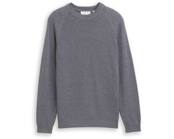 Tom Tailor - Gebreide trui met wol - Maat XXXL - classic dark grey melange