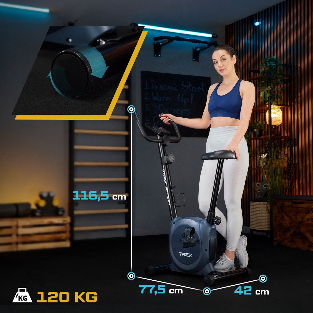 Trex Sport TX-350MB Rize - Hometrainer - Magnetisch - Indoor - afbeelding 3