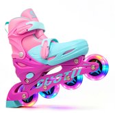 Patins à roues alignées Suotu - Taille 30-33 - Roues lumineuses - Rose/Violet - XS