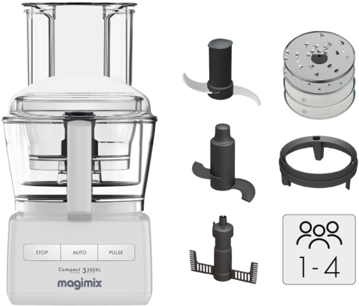 Magimix CS 3200 XL - Foodprocessor - Keukenmachine - Wit thumbnail 4