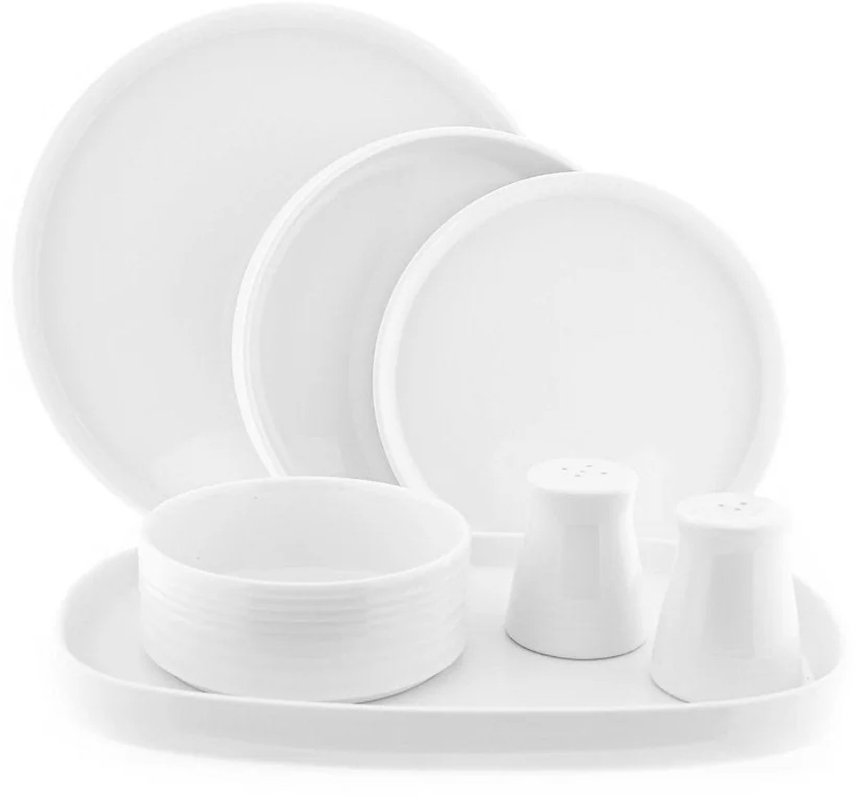 Bianco - Porseleinen Serviesset - 27-delig - Wit - 6-Persoons - Dinerset