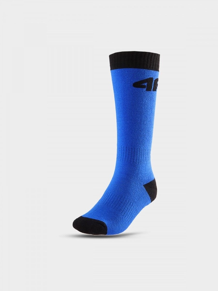 4F Kinder Skibroek Sokken (2-pack) - Maat 38-40 Blauw/Zwart