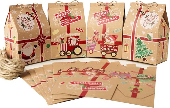 Coffrets cadeaux de Noël – 70 pièces – Cordes en chanvre incluses – 7 x 5 x 10,5 cm