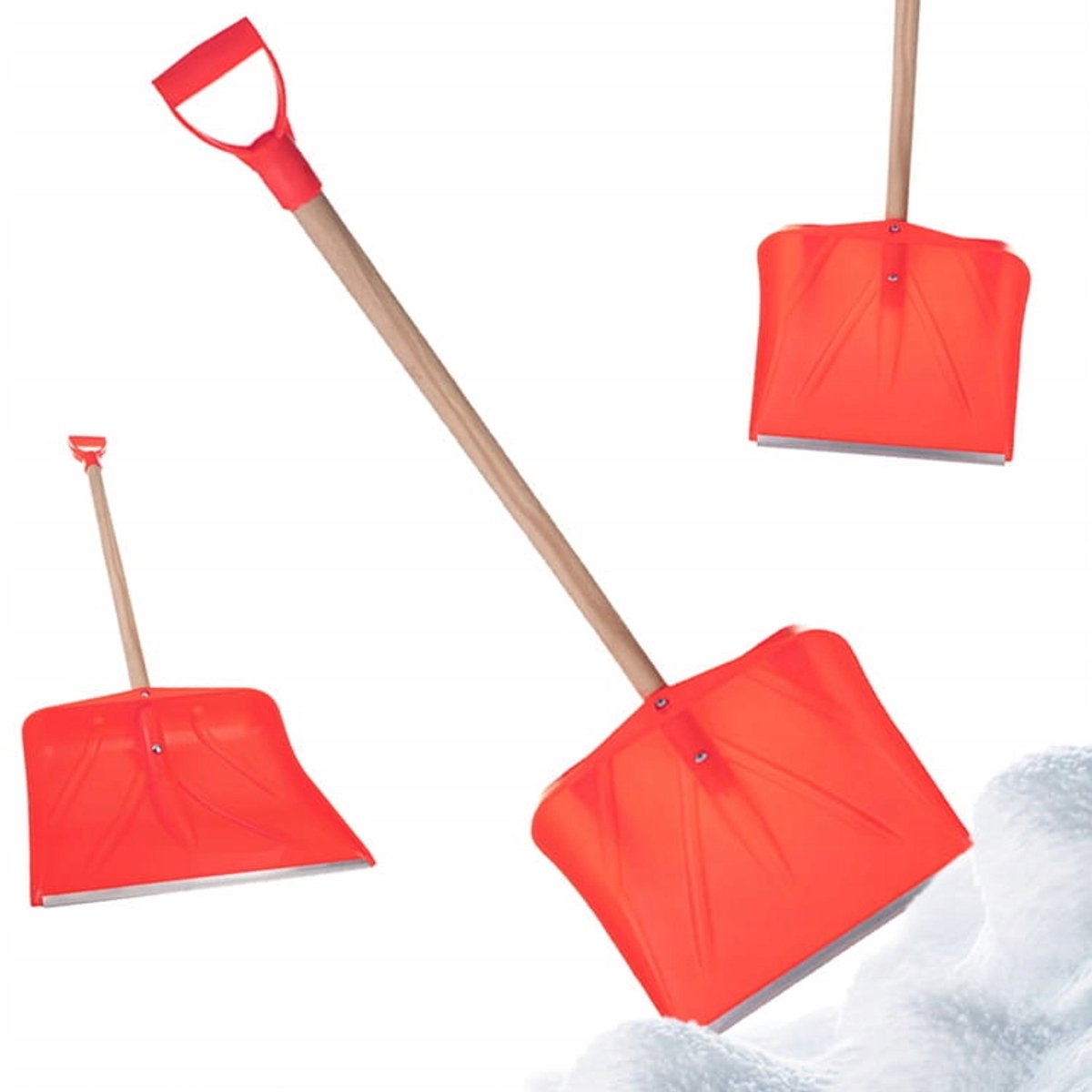 Versterkte Sneeuwschop Oranje met Aluminium Rand - 47cm