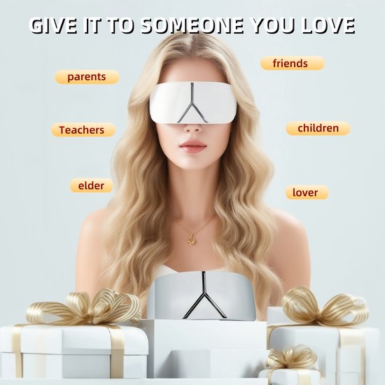 Massage Smart Eye Vibration Massager with 3 Modes - Sleep Mask, Portable Wear for Facial and Eyebrow Care massage apparaat oogmassage apparaat