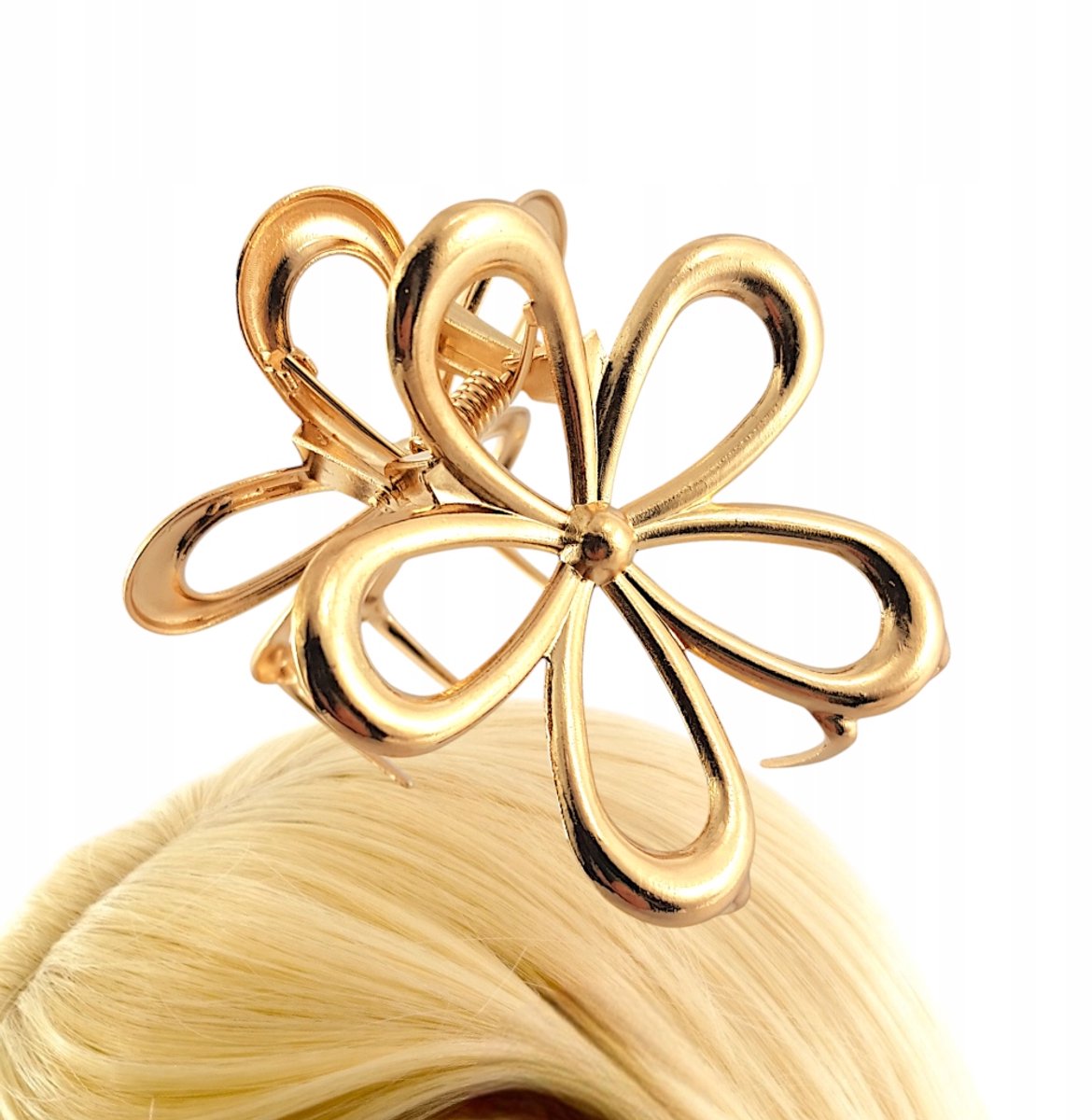 Metalen Haarclip Goudkleurig met Sterke Veer - Stijlvolle Accessoire