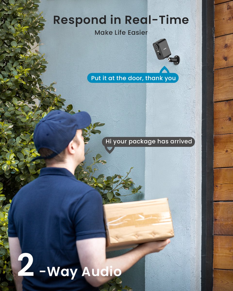 CAMERA OP BATTERIJ - DRAADLOZE AUDIO IP WIFI 3MPX - DUBBELZIJDIGE AUDIO BEVEILIGINGSCAMERA - VOOR THUIS MET ZONNEPANEEL - PIR BEWEGINGSDETECTIE - KLEUREN NACHTZICHT CCTV IP CAMERA SECURITY – foto 3