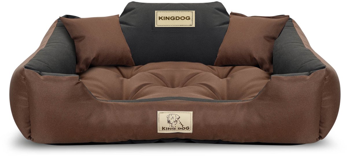 KINGDOG Premium - Hondenbed - Waterdicht - Gepersonaliseerd - Bruin - Handgemaakt