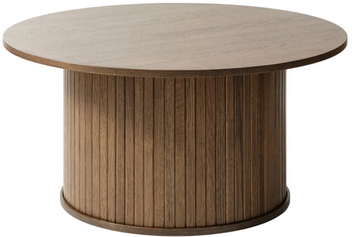Salontafel Nola rond eiken 90 cm - Bruin