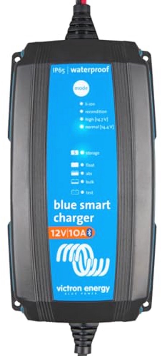 10 amp 12V Bluetooth Acculader met IP65 Bescherming