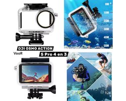 Diving Case voor DJI Osmo Action 5 Pro - Duikbehuizing DJI Osmo Action 4 - Diving Case Dji Osmo Action 3 - Diving Case +Diving Grip - DJI Osmo Action 5 Pro 4 & 3 - Duikbehuizing 4 Osmo Action - Freediving - DJI Osmo Osmo - Watersport