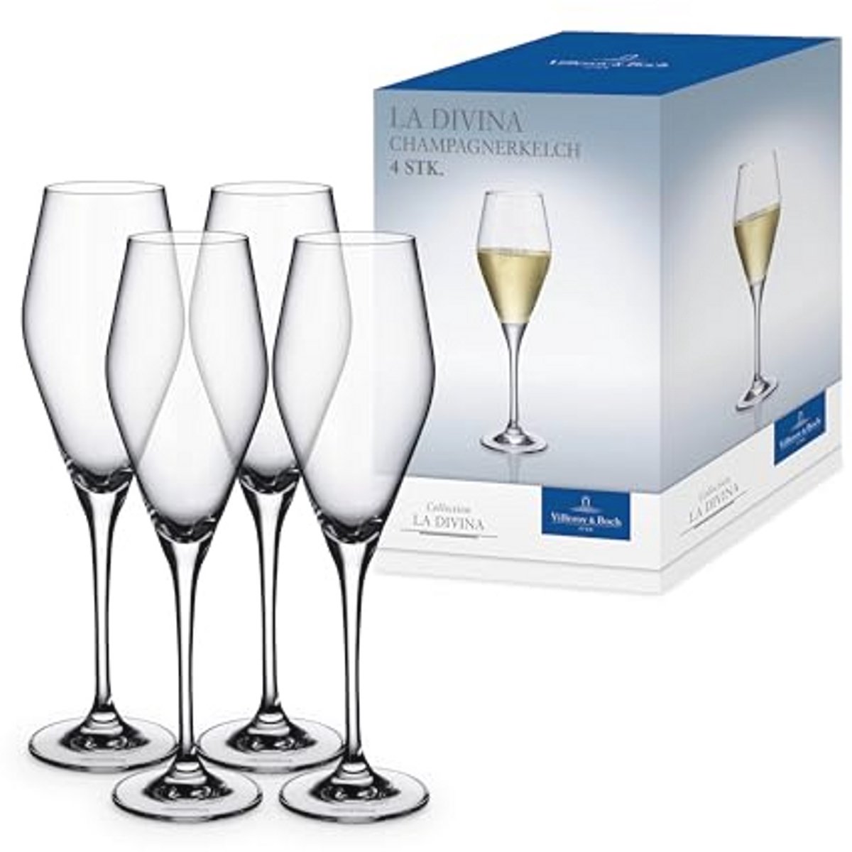 Champagneglazen Set van 4 - Elegante en Tijdloze Design
