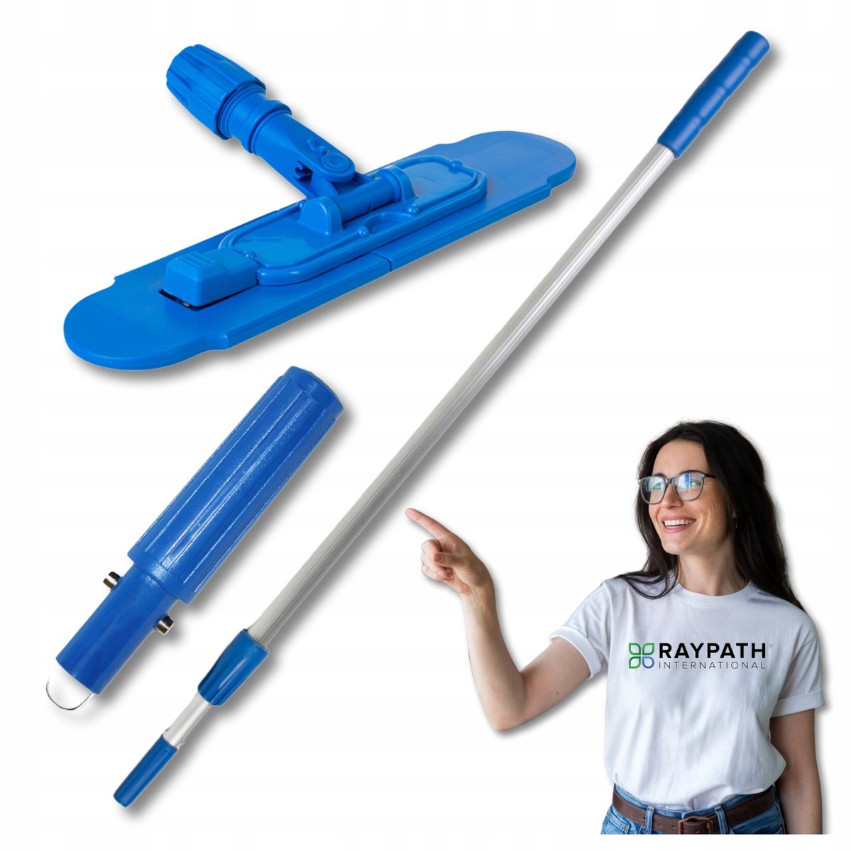 Raypath Telescoopsteel met Klikhouder - 1.65m - Compleet Reinigingsset
