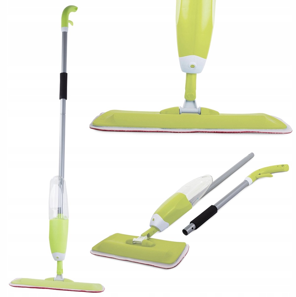 Vlakke Mop met Sprayfunctie - 125cm - Lichtgewicht & Efficiënt