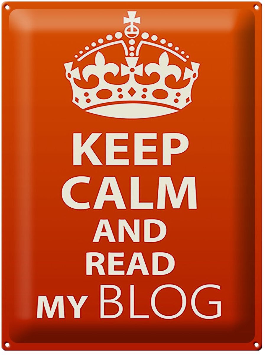 Blechschild Spruch 30x40cm Keep Calm and read my block