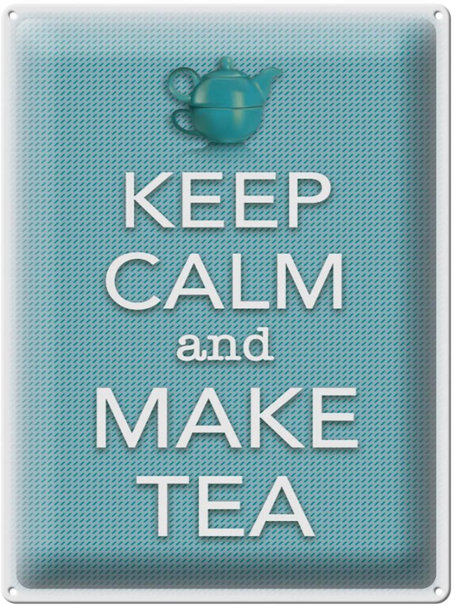 Blechschild Spruch 30x40cm Keep Calm and make tea