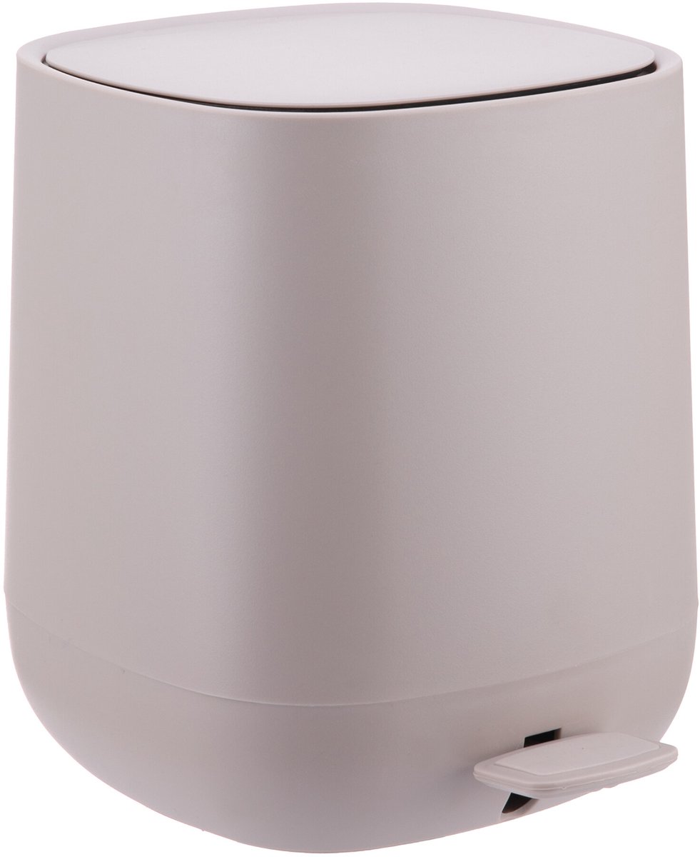 Prullenbak 5 l - voor badkamer - beige