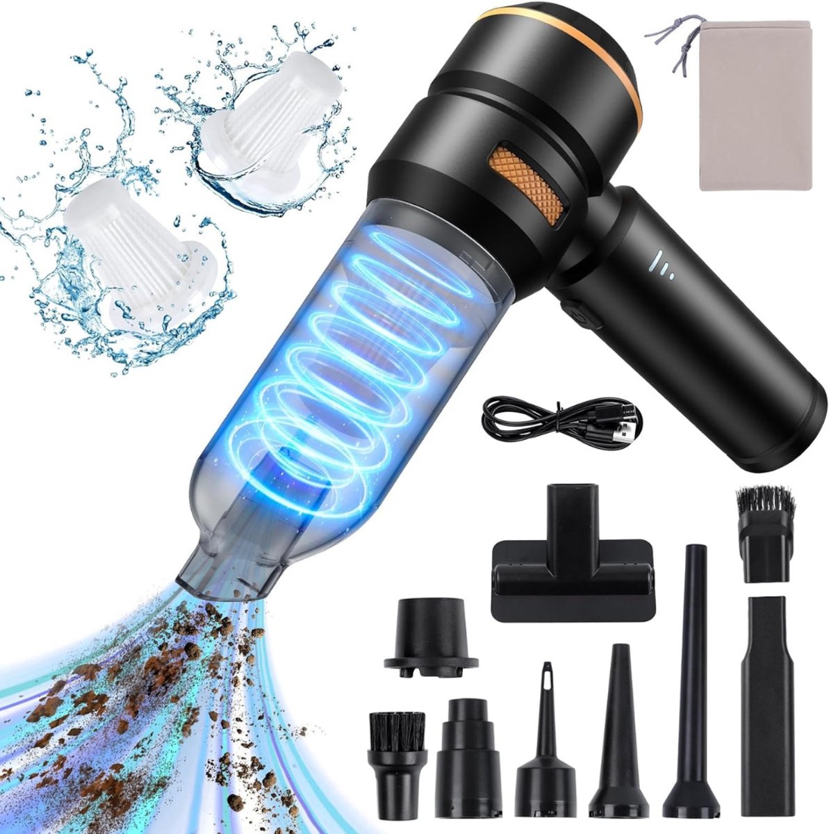 Draadloze Handstofzuiger 20000Pa Krachtige Mini-Stofzuiger - Product - €131,99