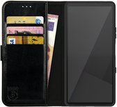 Rosso Element Adapté pour Sony Xperia 10 VII | Étui portefeuille | Étui portefeuille | 3 passes | Fermeture magnétique | Fonction de support | Noir