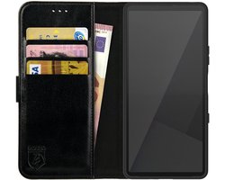 Rosso Element Geschikt voor Sony Xperia 10 VII | Wallet Book Case | Portemonnee Hoesje | 3 Pasjes | Magneetsluiting | Stand Functie | Zwart
