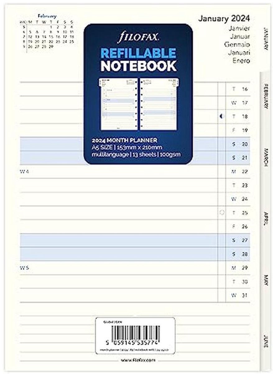A5 Notebook Maandplanner 2024