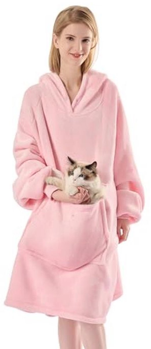 Draagbare Hoody Deken - Oversized Sherpa Capuchon als Kerst- en Verjaardagscadeau voor Moeders, Vrouwen, Vrienden en Mannen