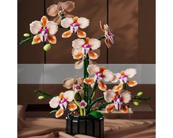 MJL Botanical Collectie - Orchidee Roze in Pot - Phalaenopsis - Kunstbloemen Boeket - Bouwset Volwassenen - Kunstorchidee - Botanical Bloemen - Botanical Flowers Collection - Kerst Cadeau
