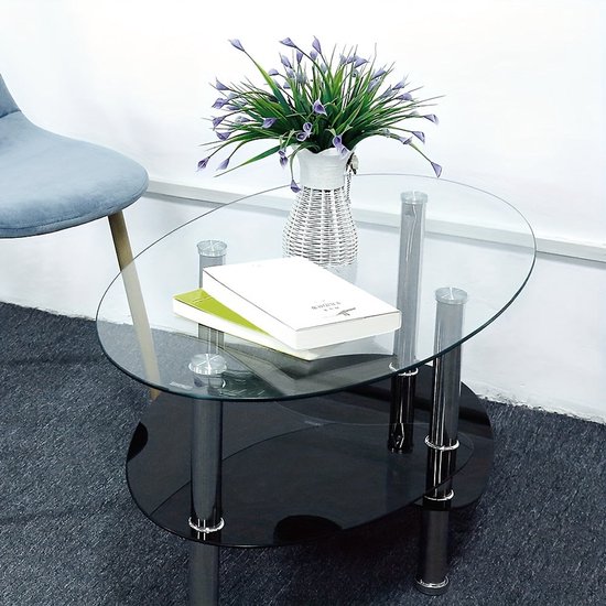 COSTWAY Salontafel Van Gehard Glas, U Vormige Bijzettafel Moderne Glazen Tafel Woonkamertafel Koffietafel Voor Woonkamer Kantoor Hotel Belastbaar Tot 136 Kg 108 X 50 35 Cm 1424905751 COSTWAY Salontafel Van Gehard Glas, U Vormige Bijzettafel Moderne Glazen Tafel Woonkamertafel Koffietafel Voor Woonkamer Kantoor Hotel Belastbaar Tot 136 Kg 108 X 50 35 Cm 1424905751